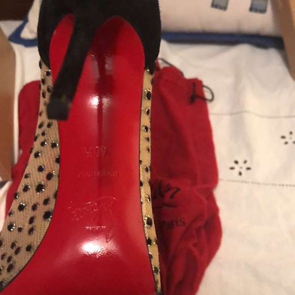 Christian Louboutin black and natural heels - Picture 7 of 8